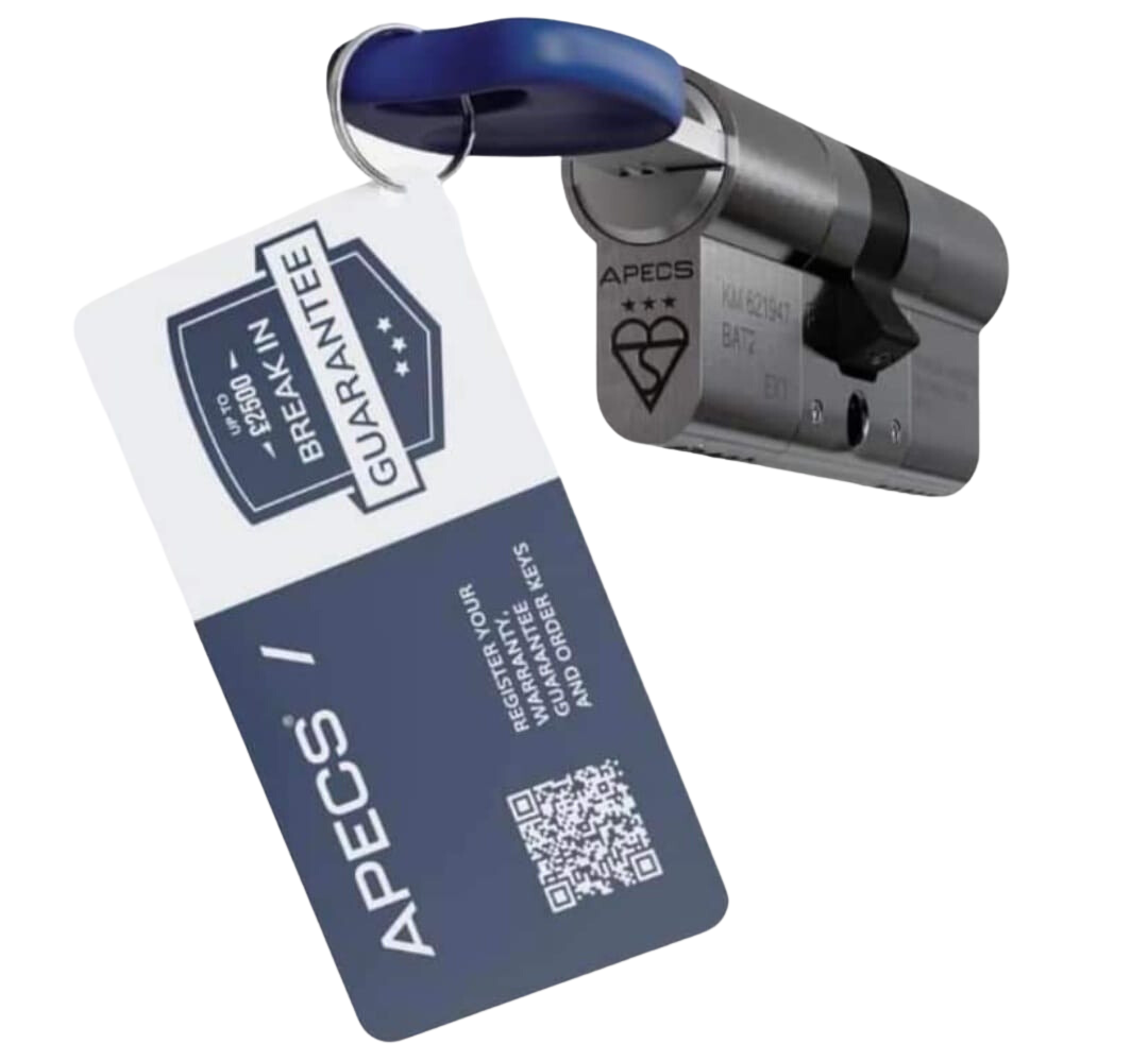 Apecs anti snap lock with key card attached featuring lock specifications