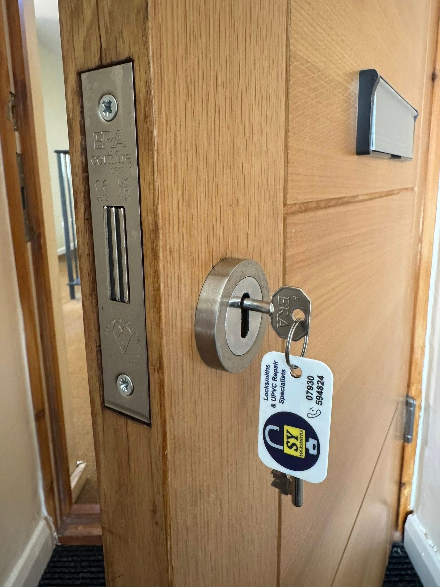 BS3621 Era Fortress dead lock fitted to wooden door 