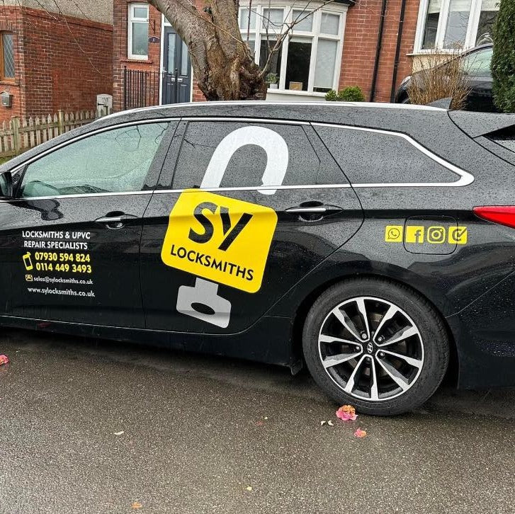 SY Locksmiths Vehicle parked on street in Sheffield
